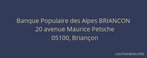 Banque Populaire des Alpes BRIANCON