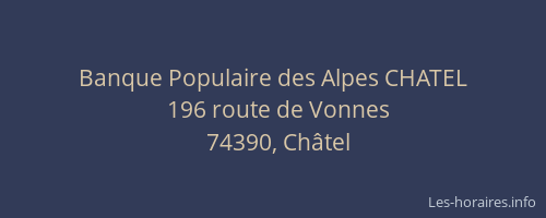 Banque Populaire des Alpes CHATEL