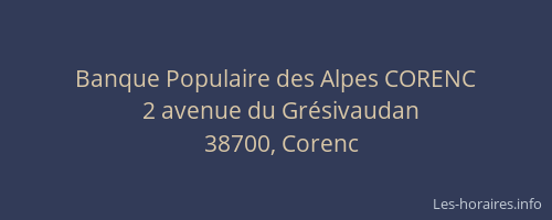 Banque Populaire des Alpes CORENC