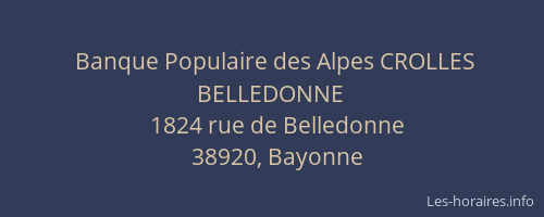 Banque Populaire des Alpes CROLLES BELLEDONNE