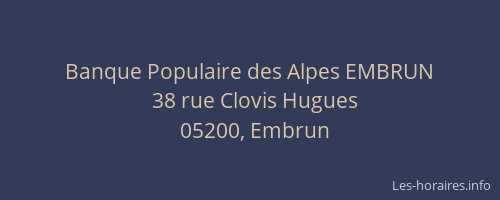 Banque Populaire des Alpes EMBRUN