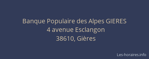 Banque Populaire des Alpes GIERES