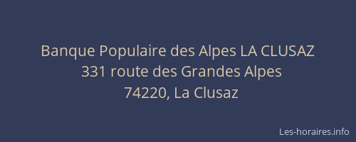 Banque Populaire des Alpes LA CLUSAZ