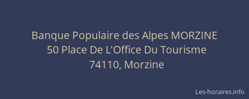 Banque Populaire des Alpes MORZINE