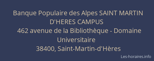 Banque Populaire des Alpes SAINT MARTIN D'HERES CAMPUS