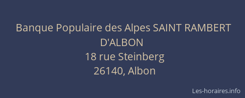 Banque Populaire des Alpes SAINT RAMBERT D'ALBON