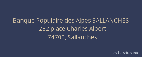 Banque Populaire des Alpes SALLANCHES