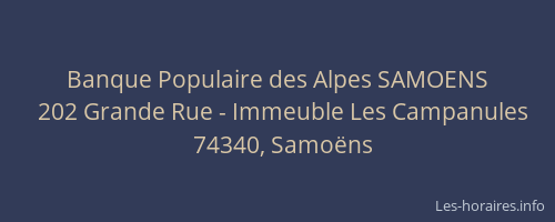Banque Populaire des Alpes SAMOENS