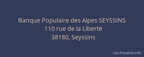 Banque Populaire des Alpes SEYSSINS