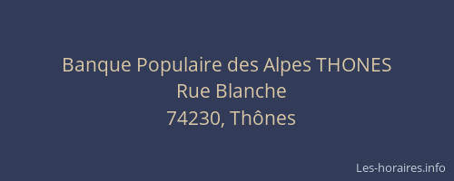 Banque Populaire des Alpes THONES