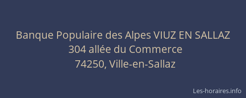 Banque Populaire des Alpes VIUZ EN SALLAZ
