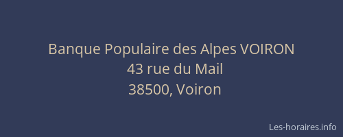 Banque Populaire des Alpes VOIRON