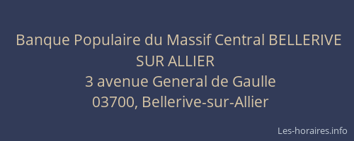 Banque Populaire du Massif Central BELLERIVE SUR ALLIER