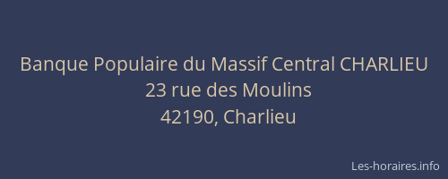 Banque Populaire du Massif Central CHARLIEU