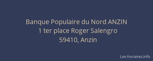 Banque Populaire du Nord ANZIN