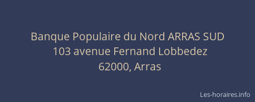 Banque Populaire du Nord ARRAS SUD