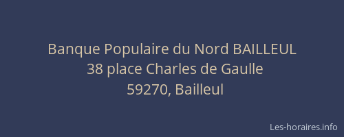 Banque Populaire du Nord BAILLEUL