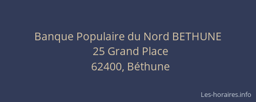 Banque Populaire du Nord BETHUNE