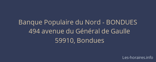 Banque Populaire du Nord - BONDUES