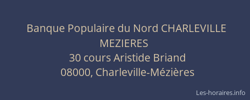 Banque Populaire du Nord CHARLEVILLE MEZIERES