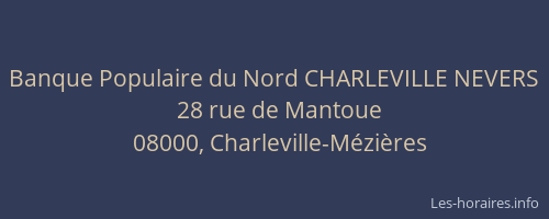 Banque Populaire du Nord CHARLEVILLE NEVERS
