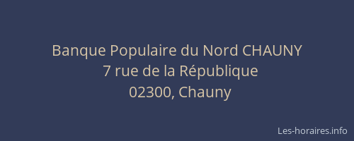 Banque Populaire du Nord CHAUNY