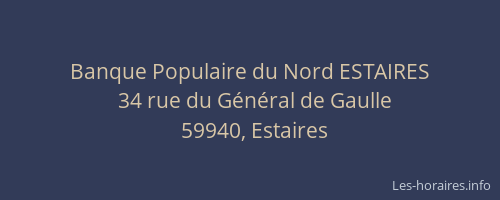 Banque Populaire du Nord ESTAIRES