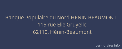 Banque Populaire du Nord HENIN BEAUMONT