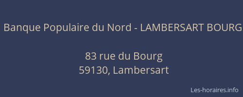 Banque Populaire du Nord - LAMBERSART BOURG