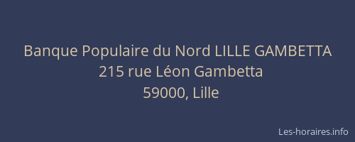 Banque Populaire du Nord LILLE GAMBETTA