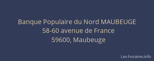 Banque Populaire du Nord MAUBEUGE