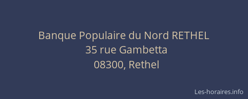 Banque Populaire du Nord RETHEL