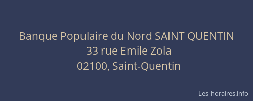 Banque Populaire du Nord SAINT QUENTIN