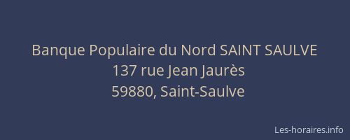 Banque Populaire du Nord SAINT SAULVE