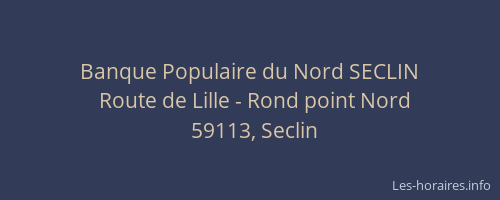 Banque Populaire du Nord SECLIN