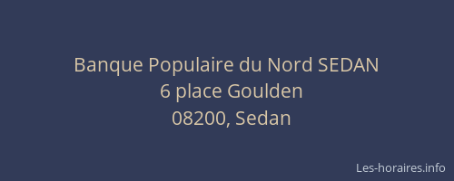 Banque Populaire du Nord SEDAN