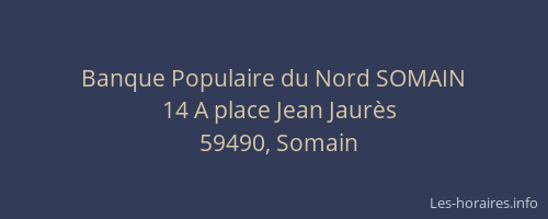 Banque Populaire du Nord SOMAIN