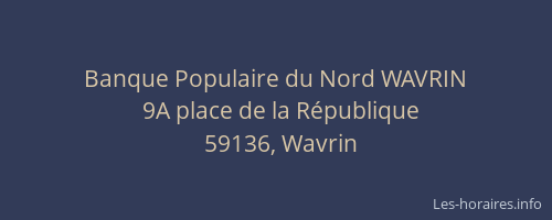 Banque Populaire du Nord WAVRIN