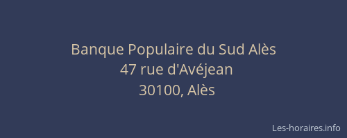 Banque Populaire du Sud Al&egrave;s