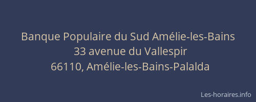 Banque Populaire du Sud Amélie-les-Bains
