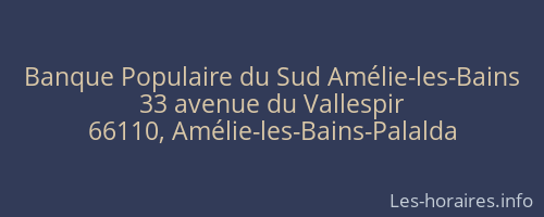 Banque Populaire du Sud Amélie-les-Bains