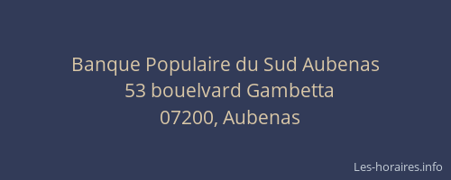 Banque Populaire du Sud Aubenas
