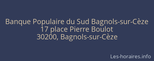 Banque Populaire du Sud Bagnols-sur-Cèze