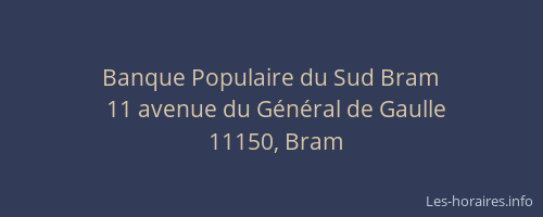 Banque Populaire du Sud Bram