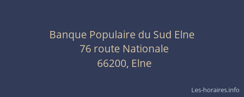 Banque Populaire du Sud Elne