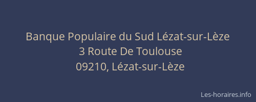 Banque Populaire du Sud Lézat-sur-Lèze