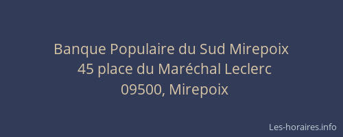 Banque Populaire du Sud Mirepoix
