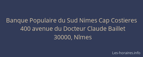 Banque Populaire du Sud Nimes Cap Costieres