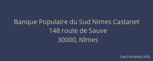 Banque Populaire du Sud Nimes Castanet