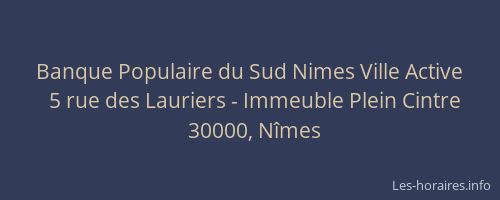 Banque Populaire du Sud Nimes Ville Active